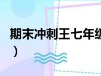 期末冲刺王七年级下册数学答案（期末冲刺王）