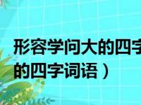 形容学问大的四字成语都有哪些（形容学问大的四字词语）