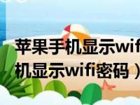 苹果手机显示wifi密码不正确怎么办（苹果手机显示wifi密码）