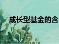 成长型基金的含义（什么是成长型基金）