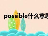 possible什么意思啊（possible什么意思）