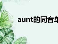 aunt的同音单词（aunt的同音词）