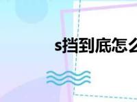 s挡到底怎么用（s档如何使用）