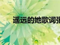 遥远的她歌词张学友（遥远的她歌词）