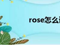 rose怎么读（rode怎么读）