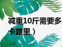 减重10斤需要多少卡路里（减10斤每天消耗卡路里）