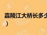 嘉陵江大桥长多少宽多少（嘉陵江大桥的位置）