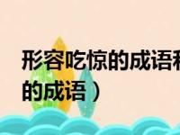 形容吃惊的成语和意思20个左右!（形容吃惊的成语）