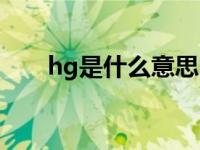 hg是什么意思医学（hg是什么意思）