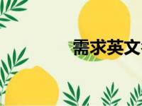 需求英文名词（需求英文）