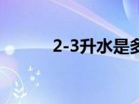 2-3升水是多少（3升水是多少）