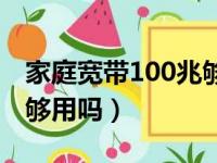 家庭宽带100兆够用吗移动（家庭宽带100兆够用吗）