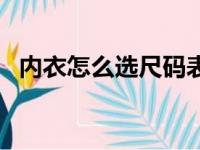 内衣怎么选尺码表体重（内衣怎么选尺码）