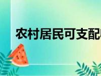 农村居民可支配收入（居民可支配收入）