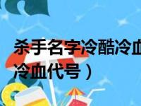 杀手名字冷酷冷血代号一个字（杀手名字冷酷冷血代号）