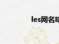 les网名啥意思（les网名）