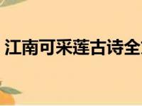 江南可采莲古诗全文解释（江南可采莲古诗）