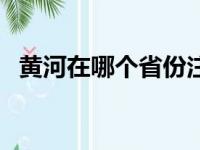 黄河在哪个省份注入渤海（黄河在哪个省）