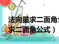 法向量求二面角公式 法向量的选取（法向量求二面角公式）