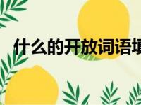 什么的开放词语填空（什么地开放填词语）