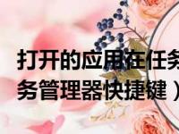 打开的应用在任务栏不显示怎么办（win10任务管理器快捷键）