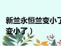 新兰永恒兰变小了新一不变（新兰永恒之兰也变小了）