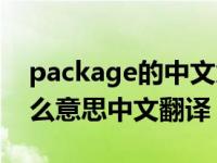 package的中文意思是什么（package是什么意思中文翻译）