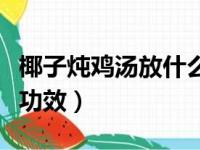 椰子炖鸡汤放什么配料最好（椰子煲鸡有什么功效）