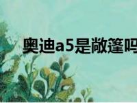 奥迪a5是敞篷吗?（奥迪a5是敞篷车吗）