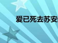 爱已死去苏安结局是啥（爱已死去）