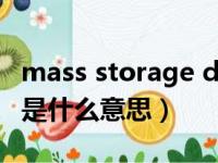 mass storage device是什么意思（storage是什么意思）