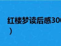 红楼梦读后感300字大学（红楼梦读后感300）