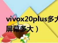 vivox20plus多大的屏幕尺寸（vivox20plus屏幕多大）