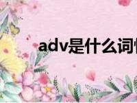 adv是什么词性（conj是什么词性）