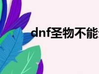 dnf圣物不能分解咋办（dnf圣物）