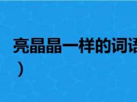 亮晶晶一样的词语是什么（亮晶晶一样的词语）