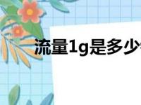 流量1g是多少钱（1g流量是多少兆）