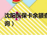 沈阳医保卡余额查询方法（沈阳医保卡余额查询）