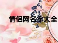 情侣网名字大全（情侣网名带名字设计）