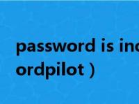 password is incorrect是什么意思（passwordpilot）