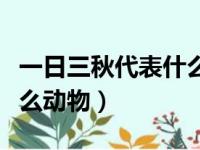 一日三秋代表什么动物生肖（一日三秋代表什么动物）