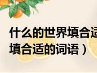 什么的世界填合适的词语一年级（什么的世界填合适的词语）