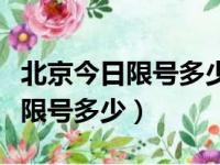 北京今日限号多少不上5环可以不?（北京今日限号多少）