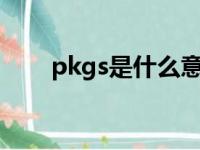 pkgs是什么意思（pkg是什么意思）