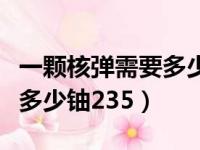 一颗核弹需要多少公斤铀或钚（一个核弹需要多少铀235）