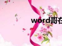 word哥在联盟（word哥）