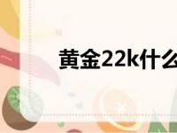 黄金22k什么意思（2k什么意思）