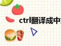 ctrl翻译成中文（ctrl是什么意思）