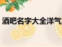 酒吧名字大全洋气好听（酒吧名字大全洋气）