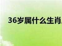 36岁属什么生肖属相配对（36岁属什么）